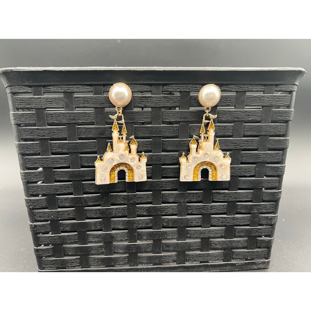 Disney Baublebar x PARKS Collection Cinderella Castle Earrings WDW 50th